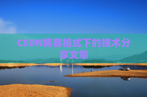 CSDN博客格式下的技术分享文章